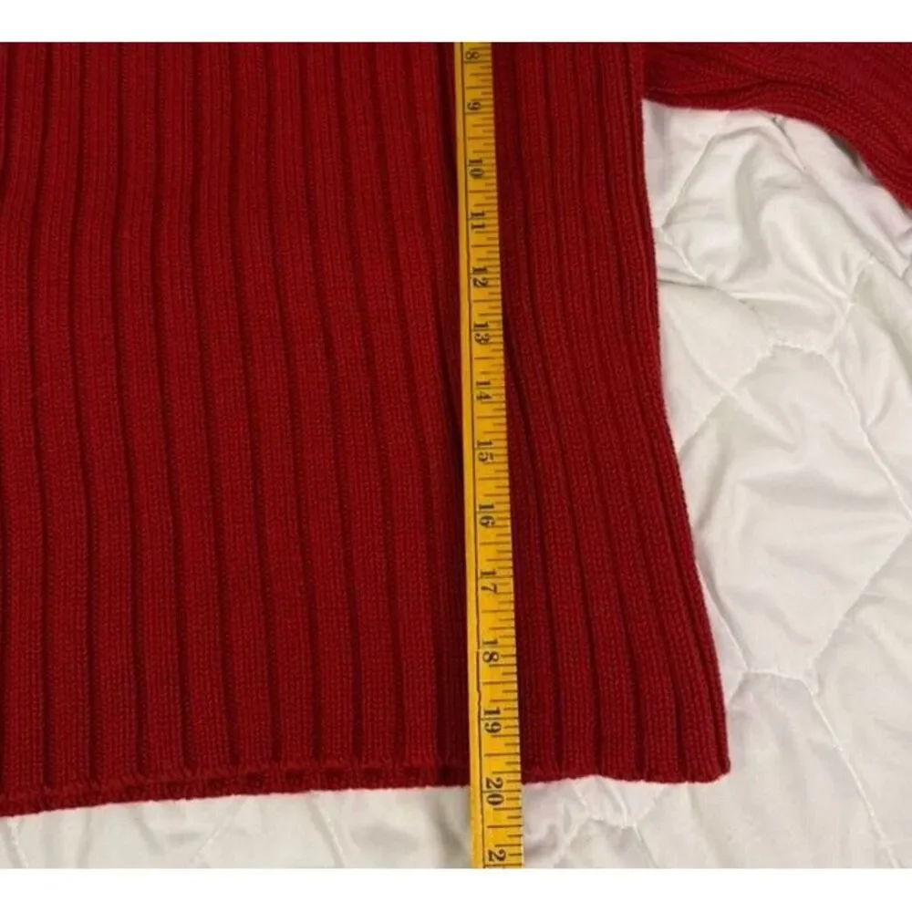 Michael Michael Kors Womens Zipper Crew Neck Cable Knit Sweater XL - RUNS‎ SMALL